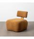 SILLÓN JASPEADO MOSTAZA TEJIDO-MADERA 60 X 72 X 64,50 CM