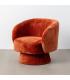 SILLÓN GIRATORIO TERRACOTA TEJIDO SALÓN 78 X 79 X 77 CM