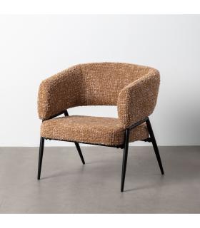 SILLÓN MOSTAZA TEJIDO-METAL SALÓN 71 X 70 X 75 CM