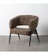 SILLÓN JASPEADO MARRÓN TEJIDO-METAL 71 X 70 X 75 CM