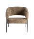 SILLÓN JASPEADO MARRÓN TEJIDO-METAL 71 X 70 X 75 CM