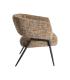 SILLÓN JASPEADO MARRÓN TEJIDO-METAL 71 X 70 X 75 CM