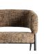 SILLÓN JASPEADO MARRÓN TEJIDO-METAL 71 X 70 X 75 CM