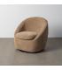 SILLÓN GIRATORIO TAUPE TEJIDO-MADERA 72 X 63 X 73 CM
