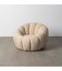 SILLÓN BEIGE TEJIDO-MADERA 92 X 89 X 61 CM