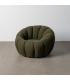SILLÓN VERDE TEJIDO-MADERA 92 X 89 X 61 CM