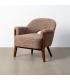 SILLÓN BEIGE-MARRÓN TEJIDO-MADERA SALÓN 75 X 74 X 76 CM