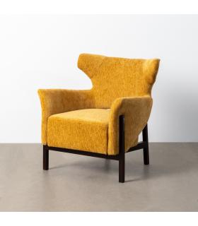 SILLÓN MOSTAZA TEJIDO-MADERA SALÓN 73 X 72 X 77 CM