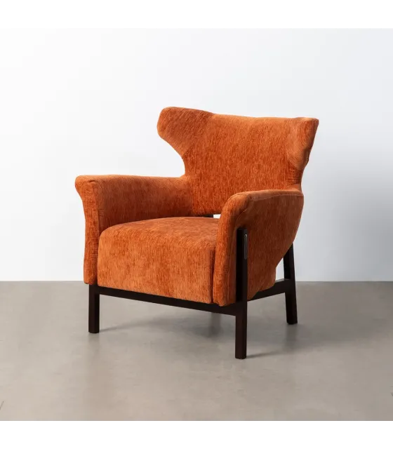 SILLÓN MELOCOTÓN TEJIDO-MADERA SALÓN 73 X 72 X 77 CM