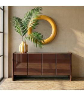 APARADOR LACADO GRANATE MÁRMOL-DM SALÓN 163 X 45 X 75 CM