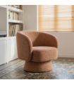 SILLÓN GIRATORIO SALMÓN TEJIDO SALÓN 78 X 79 X 77 CM