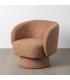 SILLÓN GIRATORIO SALMÓN TEJIDO SALÓN 78 X 79 X 77 CM