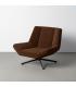 SILLÓN GIRATORIO MARRÓN OSCURO 89 X 86 X 77 CM