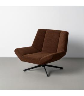 SILLÓN GIRATORIO MARRÓN OSCURO 89 X 86 X 77 CM