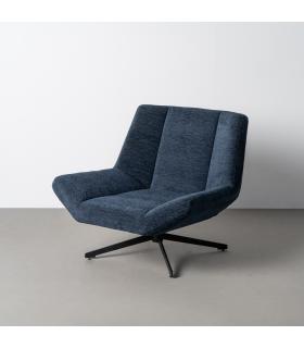 SILLÓN GIRATORIO AZUL TEJIDO-METAL 89 X 86 X 77 CM