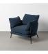 SILLÓN AZUL TEJIDO-METAL CONTRACT 95 X 80 X 79 CM