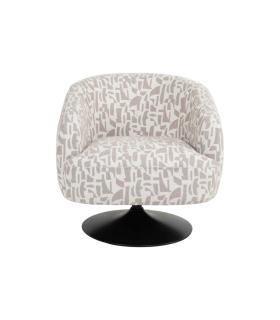 SILLÓN GIRATORIO CREMA-BEIGE 76 X 80 X 73 CM