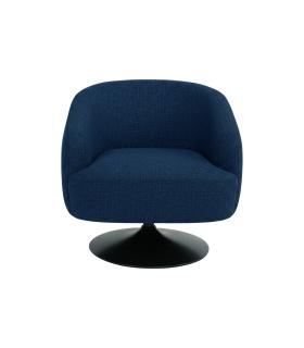 SILLÓN GIRATORIO AZUL TEJIDO-METAL 76 X 80 X 73 CM