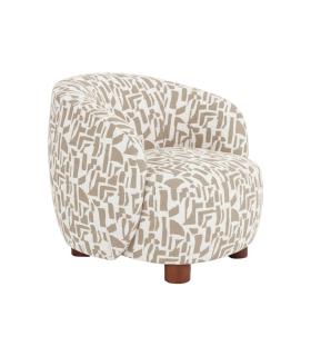 SILLÓN ESTAMPADO CREMA-BEIGE 80 X 82 X 62 CM