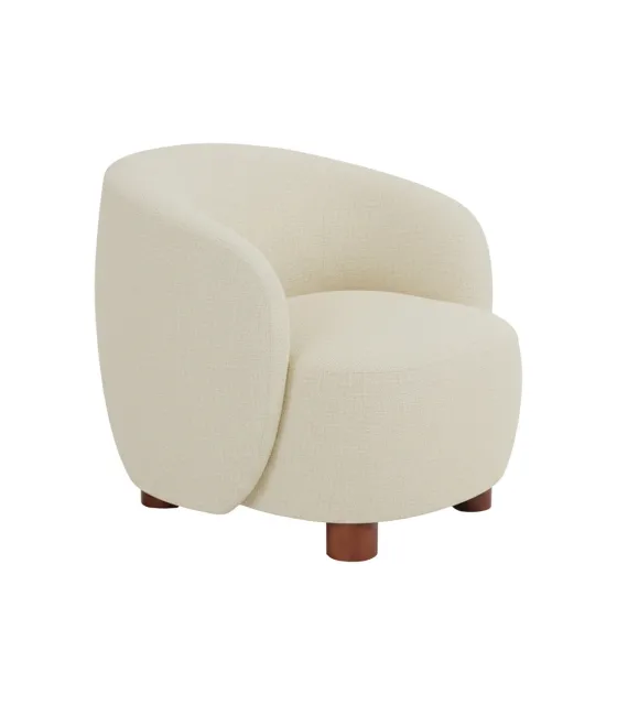 SILLÓN CREMA TEJIDO-METAL 80 X 82 X 62 CM