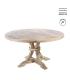 MESA COMEDOR REDONDA BLANCO DECAPÉ 150 X 150 X 76 CM