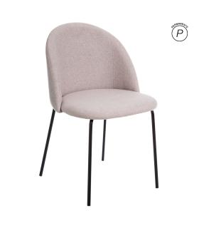 SILLA BEIGE TEJIDO-METAL MODERNO SALÓN 50 X 54 X 78,50 CM
