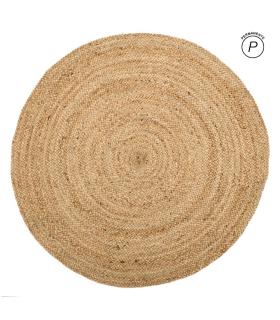 ALFOMBRA NATURAL YUTE DECORACIÓN 180 X 180 X 1 CM