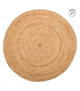 ALFOMBRA NATURAL YUTE DECORACIÓN 200 X 200 X 1 CM