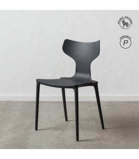 SILLA GRIS OSCURO POLIPROPILENO 47 X 41 X 83,50 CM