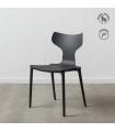 Dark grey polypropylene chair 47 x 41 x 83.5 cm