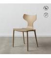 Beige polypropylene chair 47 x 41 x 83.5 cm