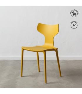 SILLA AMARILLO POLIPROPILENO 47 X 41 X 83,50 CM