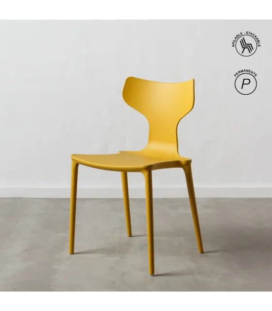 SILLA AMARILLO POLIPROPILENO 47 X 41 X 83,50 CM