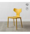 Yellow polypropylene chair 47 x 41 x 83.5 cm