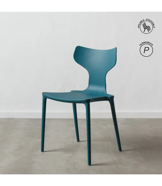 SILLA AZUL POLIPROPILENO 47 X 41 X 83,50 CM