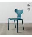 Blue polypropylene chair 47 x 41 x 83.5 cm