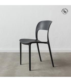 SILLA GRIS OSCURO POLIPROPILENO 43 X 43 X 83,20 CM
