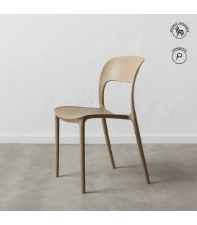 SILLA BEIGE POLIPROPILENO 43 X 43 X 83,20 CM