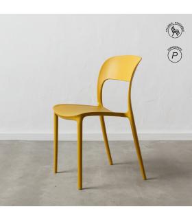 SILLA AMARILLO POLIPROPILENO 43 X 43 X 83,20 CM