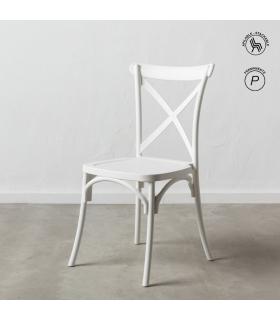 SILLA BLANCO POLIPROPILENO 48,50 X 43 X 91 CM