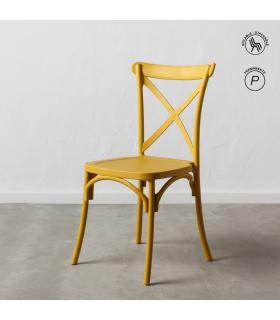 SILLA AMARILLO POLIPROPILENO 48,50 X 43 X 91 CM