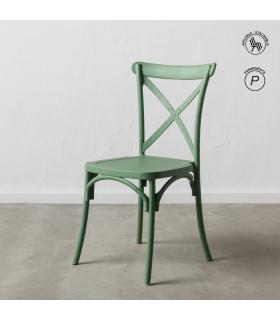 SILLA VERDE MENTA POLIPROPILENO 48,50 X 43 X 91 CM