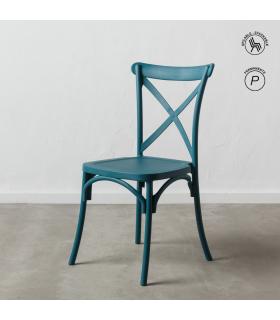 SILLA AZUL POLIPROPILENO 48,50 X 43 X 91 CM