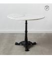 MESA COMEDOR BLANCO-NEGRO METAL-MÁRMOL 80 X 80 X 71 CM