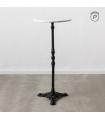 MESA ALTA BLANCO-NEGRO METAL-MÁRMOL 50 X 50 X 110 CM
