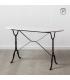 MESA COMEDOR BLANCO-NEGRO METAL-MÁRMOL 120 X 60 X 71 CM
