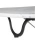 MESA COMEDOR BLANCO-NEGRO METAL-MÁRMOL 120 X 60 X 71 CM
