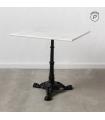 MESA AUXILIAR BLANCO-NEGRO METAL-MÁRMOL 70 X 70 X 71 CM