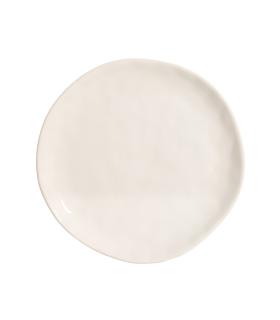 PLATO POSTRE BLANCO STONEWARE COCINA 20 X 20 X 2 CM