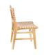 SILLA BEIGE MADERA TECA-PIEL 50 X 56 X 87 CM